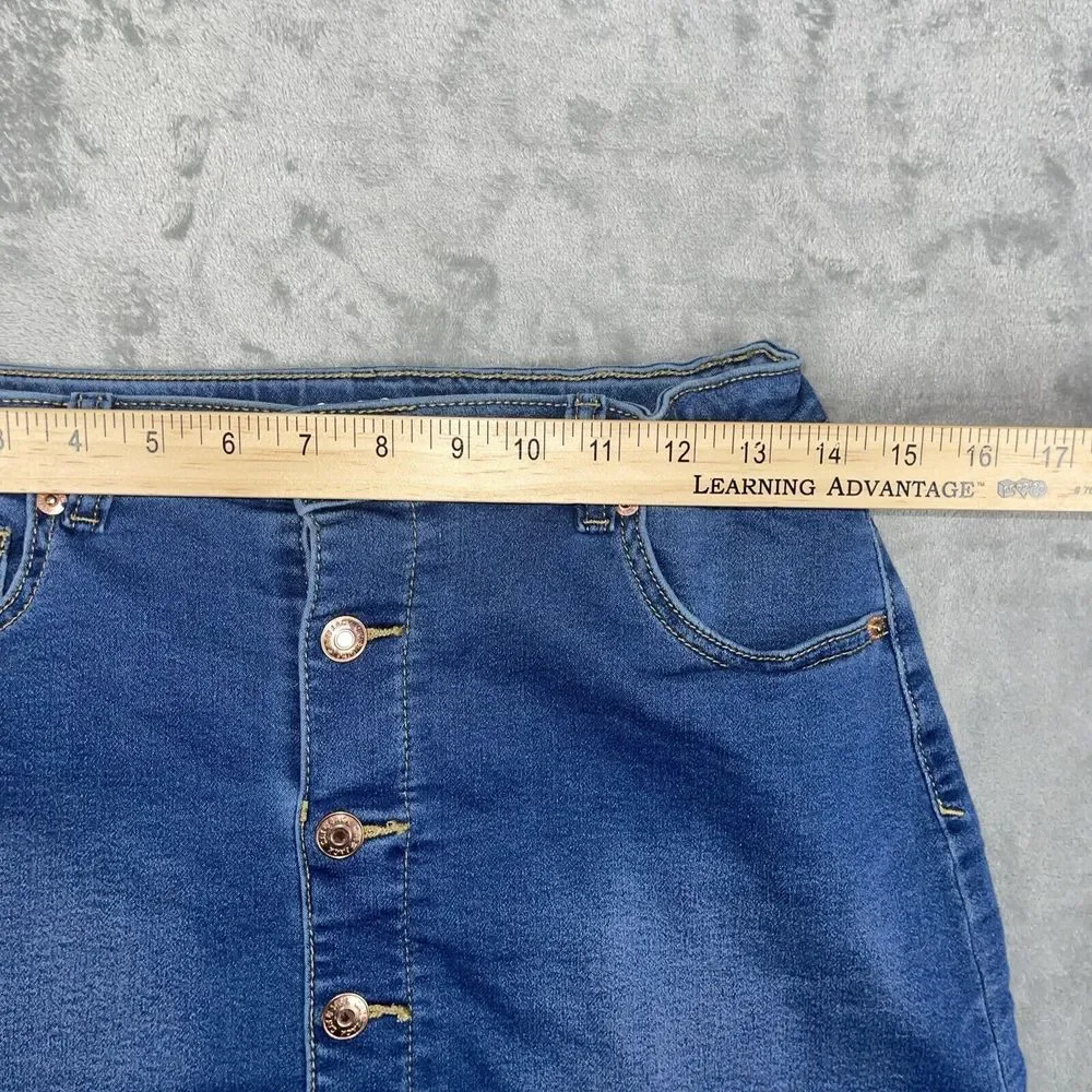 Cat & Jack Jean Skirt Girls XL‎  14/16 Super Stretch Denim Blue (Waist 29